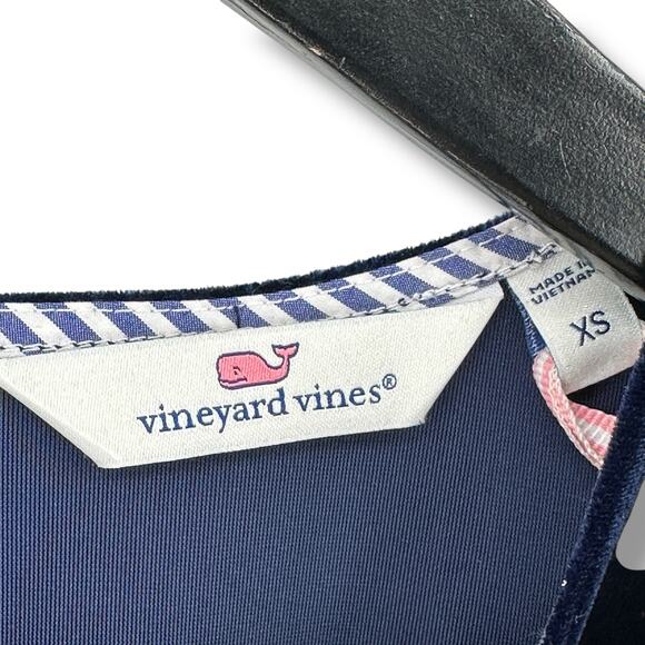 Vineyard Vines Velvet Knit Shell Tank Top Womens Size XS Deep Bay Blue - Picture 4 of 5